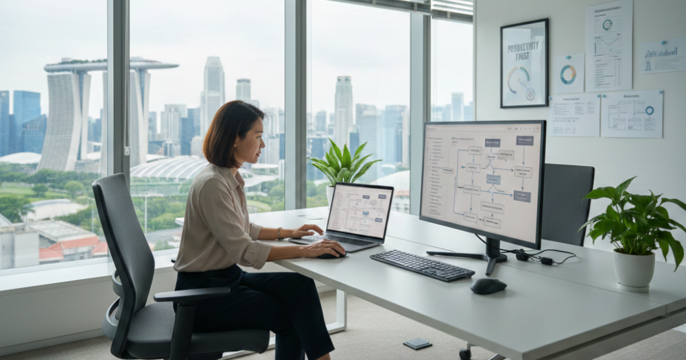 Thrivemediasg explains Zapier vs Make.com automation workflows for Singapore businesses