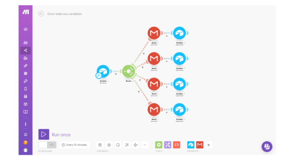 make.com user interface