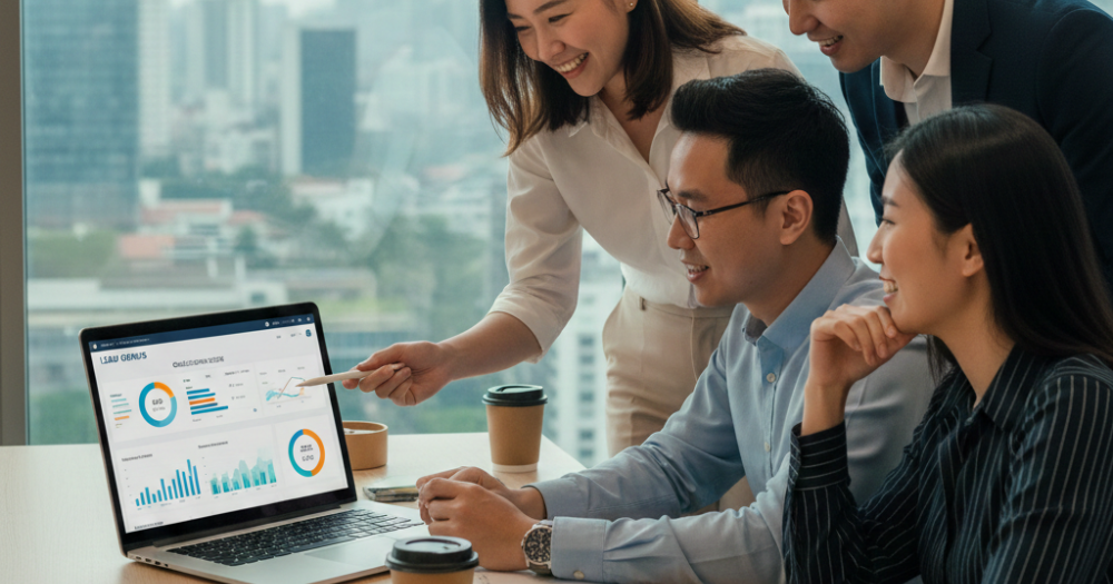 Thrivemediasg team demonstrating 24/7 lead qualification system and lead scoring workflow for Singapore businesses