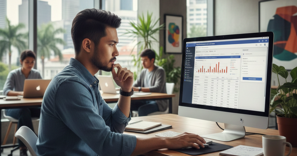 Performance marketer optimizing direct response campaigns in Singapore - ThriveMediaSG Facebook Ads tutorial